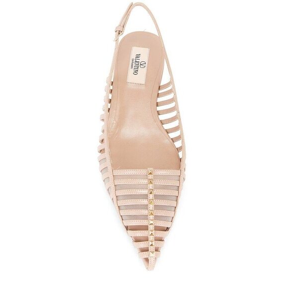 VALENTINO GARAVANI Rockstud Wispy Ballerina Flats in Rose Cannelle 40 With box - Picture 5 of 16